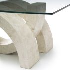 Moderner Couchtisch aus Stein und Glas – Austin Viadurini