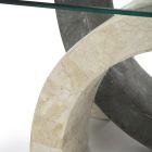 Moderner Couchtisch aus Stein und Glas – Austin Viadurini