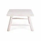 Homemotion Moderner Couchtisch in gebleichten Teakholzzweigen - Bambus Viadurini