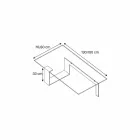 Moderner Couchtisch mit Rauchglasplatte und Metallbasis Made in Italy - Scoby Viadurini