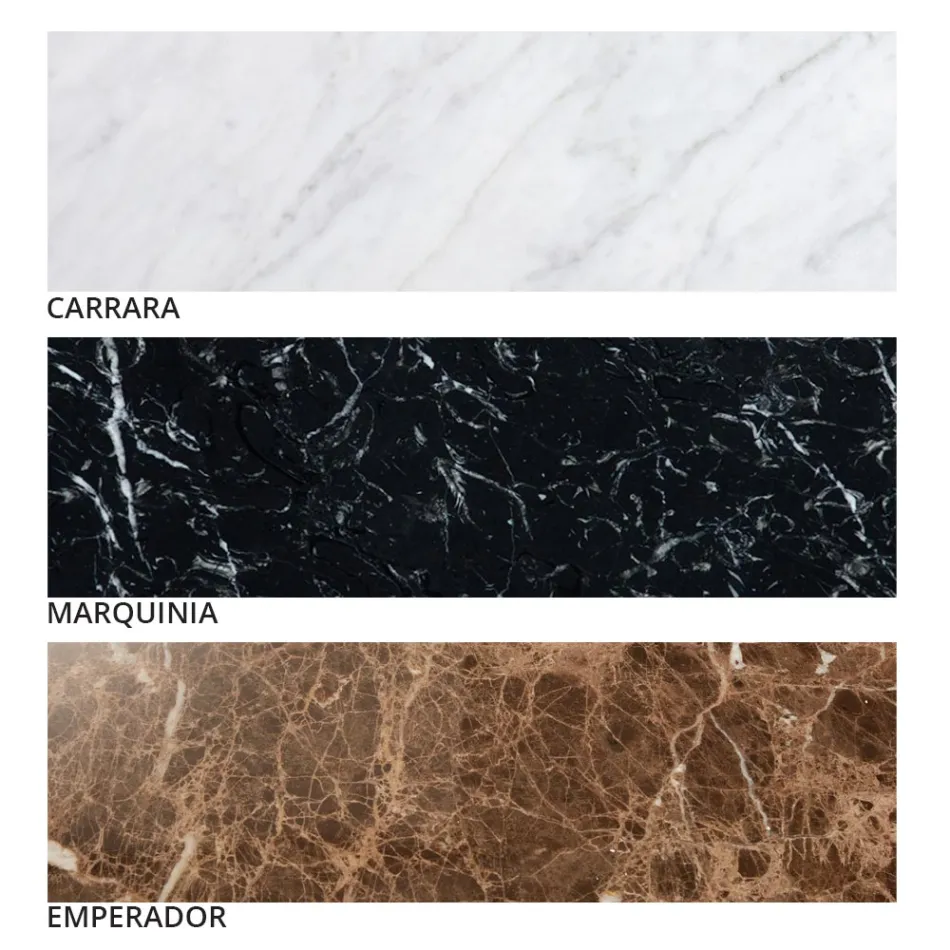 Moderner runder Couchtisch aus hochwertigem Metall und Marmor – Raphael Viadurini