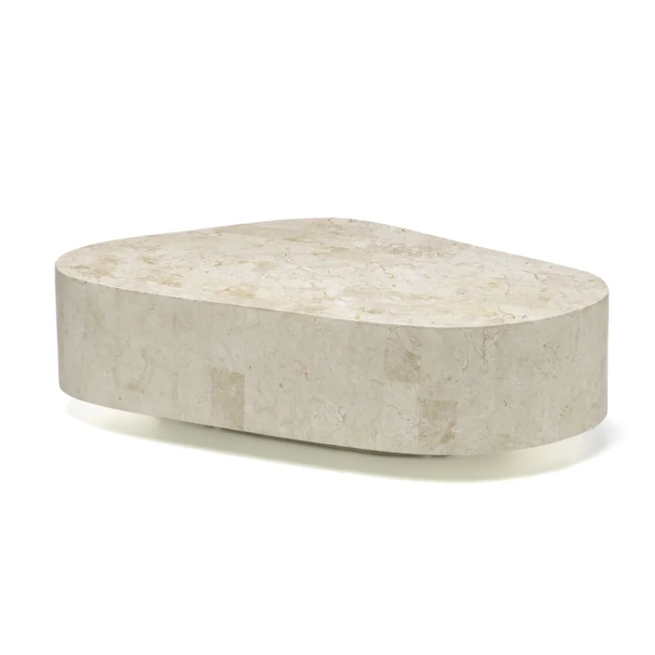 Moderner Couchtisch in Fossilsteinform – Bowie Viadurini
