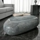 Ovaler Couchtisch aus modernem Fossilstein – Avenue Viadurini