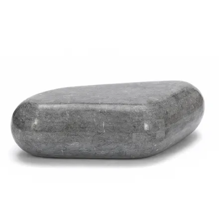 Ovaler Couchtisch aus modernem Fossilstein – Avenue Viadurini