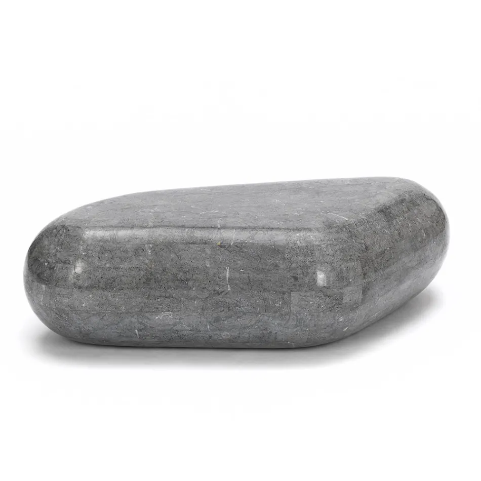 Ovaler Couchtisch aus modernem Fossilstein – Avenue Viadurini