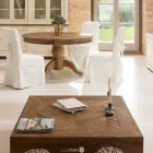 Quadratischer Couchtisch aus recyceltem Tropenholz - Slide Viadurini