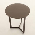 Runder Couchtisch mit Kristallplatte Made in Italy - Indio