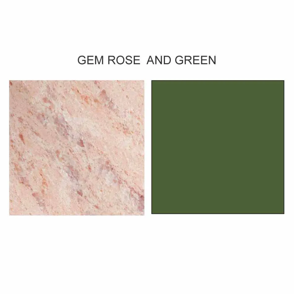 Runder Design-Couchtisch aus Steinzeug und Esche Made in Italy - Bering Viadurini