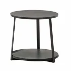 Runder Couchtisch in Mdf mit Metallstruktur Made in Italy - Aloe Viadurini