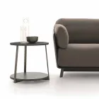 Runder Couchtisch in Mdf mit Metallstruktur Made in Italy - Aloe Viadurini