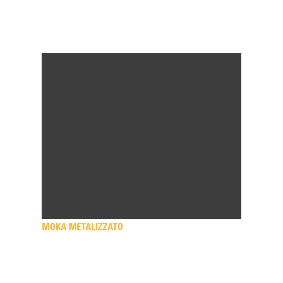 Luxus runder Couchtisch aus lackiertem Metall Made in Italy - Mina Viadurini