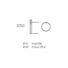 Runder Couchtisch aus gehärtetem Glas und Stahl Made in Italy - Lennon Viadurini