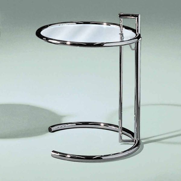Runder couchtisch aus gehärtetem glas und stahl made in italy - lennon