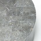 Moderner runder Couchtisch aus Fossil Stone – Vermont Viadurini