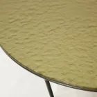 Runder Couchtisch aus Glas und Stahl, hergestellt in Italien – Paini Viadurini