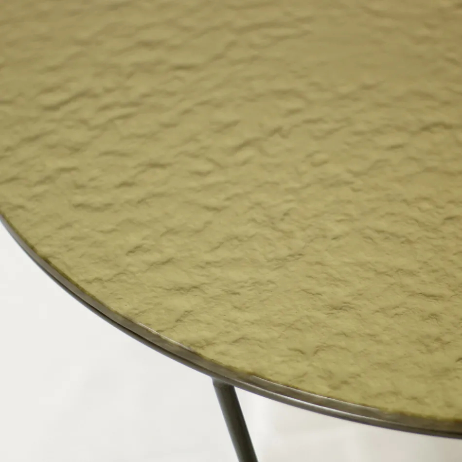 Runder Couchtisch aus Glas und Stahl, hergestellt in Italien – Paini Viadurini