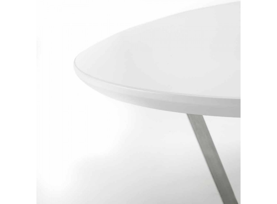 Moderner Loungetisch mit weißer MDF - Platte - fertig Viadurini