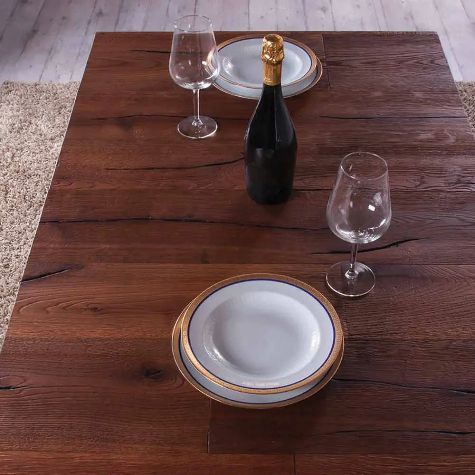 Transformierbarer Couchtisch aus Holz und Metall Made in Italy - Patroclus Viadurini