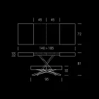 Wandelbarer Couchtisch aus Holz und Metall, Made in Italy - Sanrocco Viadurini