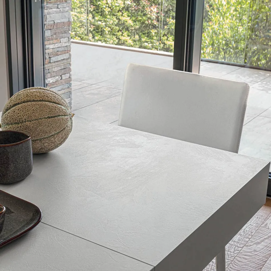 Wandelbarer Couchtisch aus Holz und Metall, Made in Italy - Sanrocco Viadurini