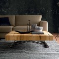 Verwandelnder Couchtisch aus Massivholz Made in Italy - Trabucco