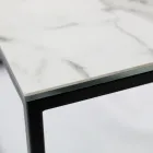 Couchtisch aus Steingut und Stahl, hergestellt in Italien – Birba Viadurini