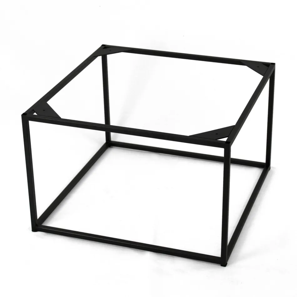 Couchtisch aus Steingut und Stahl, hergestellt in Italien – Birba Viadurini