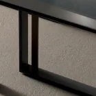 Couchtisch aus Metall und Glas mit geometrischem Design - Zigozago Viadurini