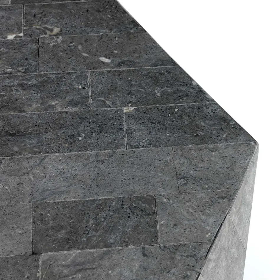 Wohnzimmer-Couchtisch komplett in Fossil Stone, verschiedene Ausführungen – Air Viadurini