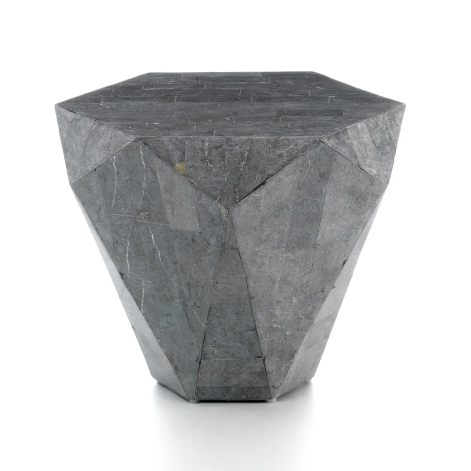 Wohnzimmer-Couchtisch komplett in Fossil Stone, verschiedene Ausführungen – Air Viadurini