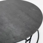 Couchtisch mit runder Platte und Sockel, hergestellt in Italien – Tullia Viadurini