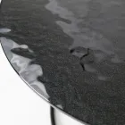 Couchtisch mit Glasplatte und rundem Sockel, hergestellt in Italien – Tullia Viadurini