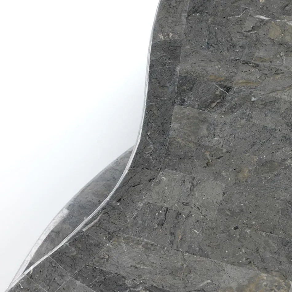 Couchtisch im modernen Stil aus Fossil Stone, verschiedene Ausführungen – Gummi Viadurini