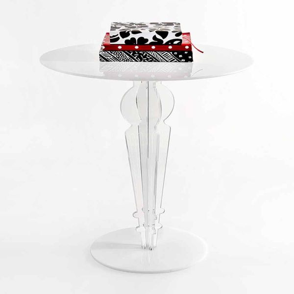 Kleiner tisch im klassischen design aus acrylglas h 64 cm, cles