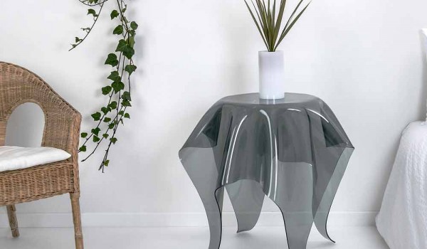 Beistelltisch in modernem Design aus Plexiglas Otto, made in Italy