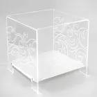Designer Plexiglas Couchtisch mit LED-Leuchte aus Italien, Chiusi Viadurini