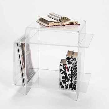Designer Plexiglas Couchtisch mit drei Regalen aus Italien, Gosto