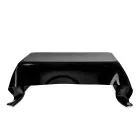 Melia Couchtisch aus schwarzem, drapiertem Plexiglas, hergestellt in Italien Viadurini