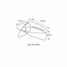 Design Couchtisch aus transparentem, geräuchertem und geätztem Glas Made in Italy - Tac Tac Viadurini