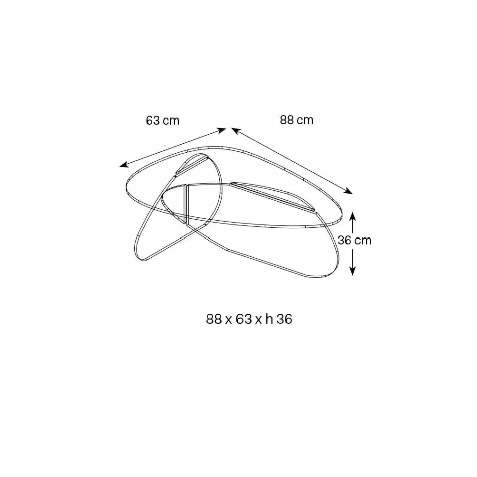 Design Couchtisch aus transparentem, geräuchertem und geätztem Glas Made in Italy - Tac Tac Viadurini