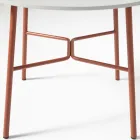 Runder Outdoor-Couchtisch aus HPL mit Metallfuß Made in Italy - Makino Viadurini