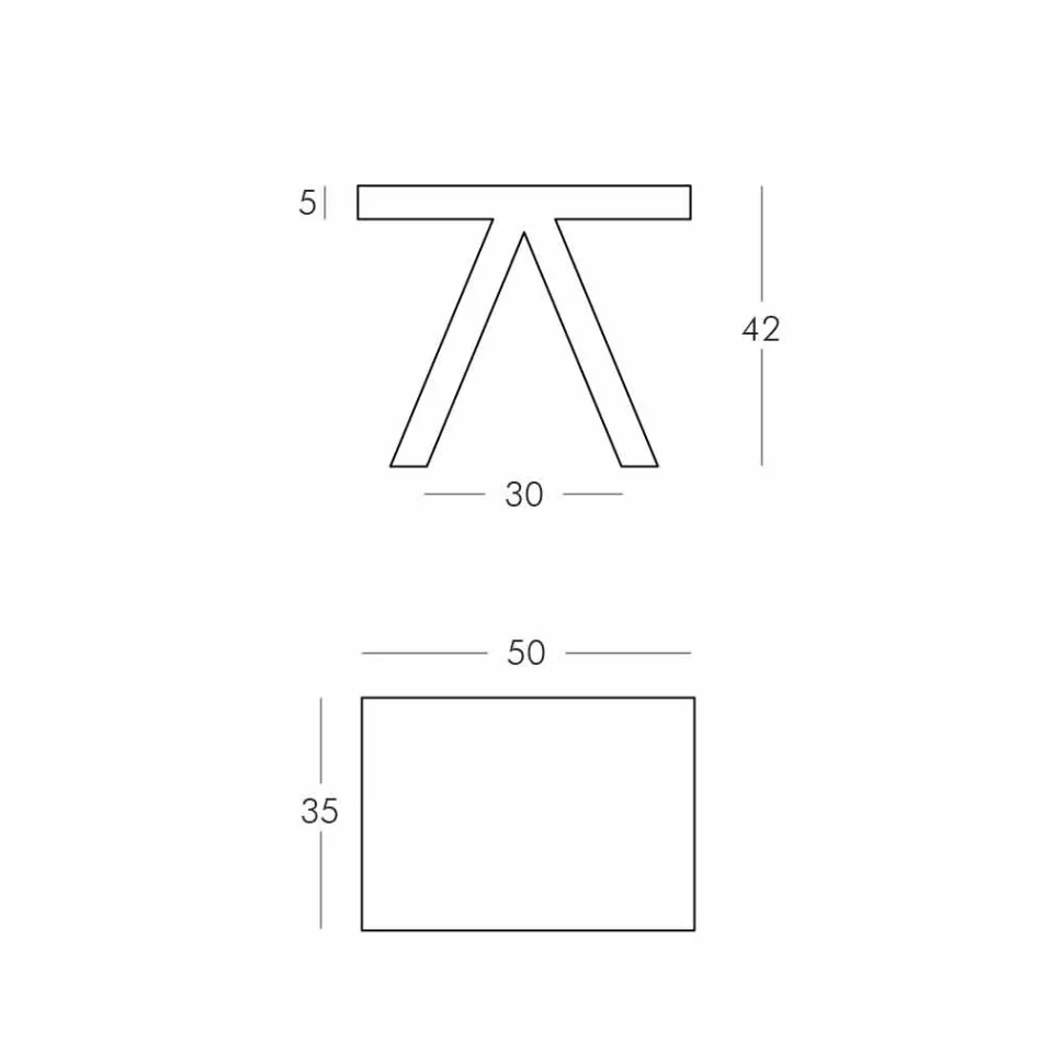 Schieben Sie den farbigen geometrischen Couchtisch für den Innenraum in Italien Viadurini