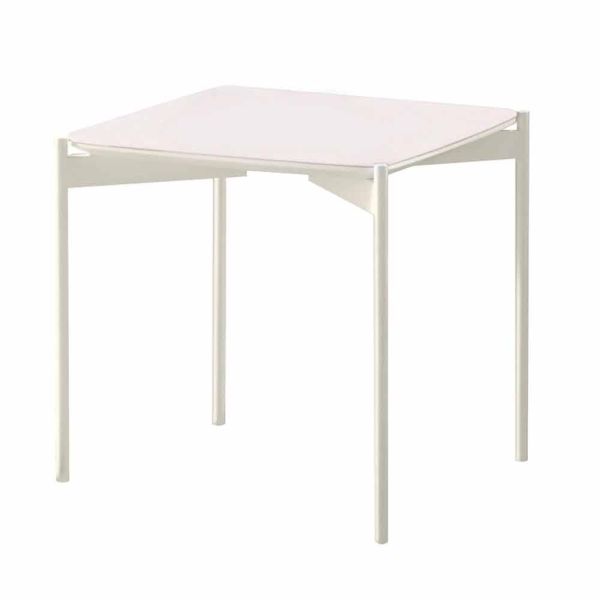 Quadratischer couchtisch aus keramik und metall im modernen design - porcupine