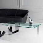 Modernes Design extraleichter Couchtisch aus Glas Made in Italy - Scoby Viadurini