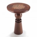 Design Tischchen, Tischplatte aus Messing, Durchmesser 45cm, Sanni