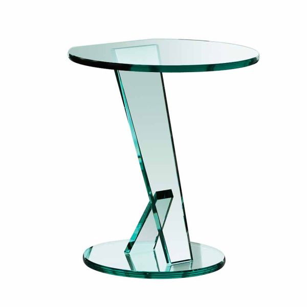 Beistelltisch sofa aus extra klarem glas made in italy - tarzan