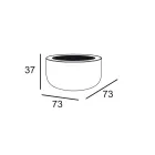 Leuchtender Couchtisch für den Außenbereich mit LED-Licht und HPL-Platte, hergestellt in Italien – Belida Viadurini