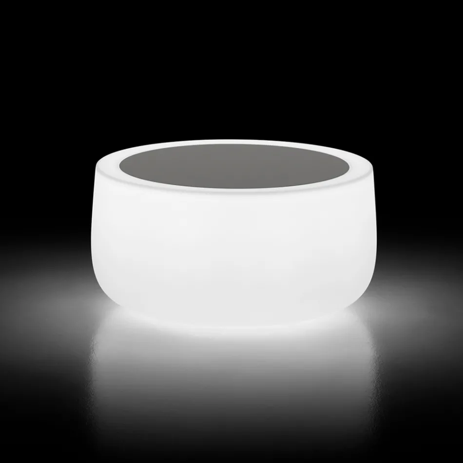 Leuchtender Couchtisch für den Außenbereich mit LED-Licht und HPL-Platte, hergestellt in Italien – Belida Viadurini