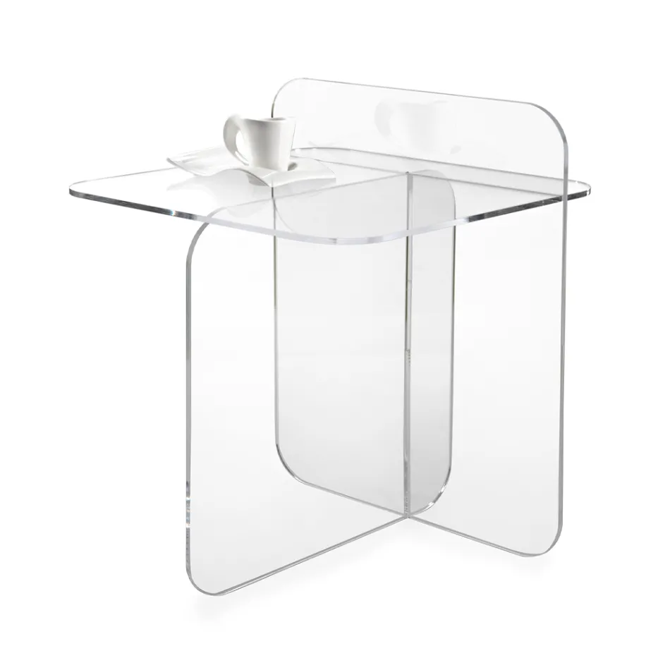 Moderner Wohnzimmer-Couchtisch aus Plexiglas, hergestellt in Italien – Ariel Viadurini