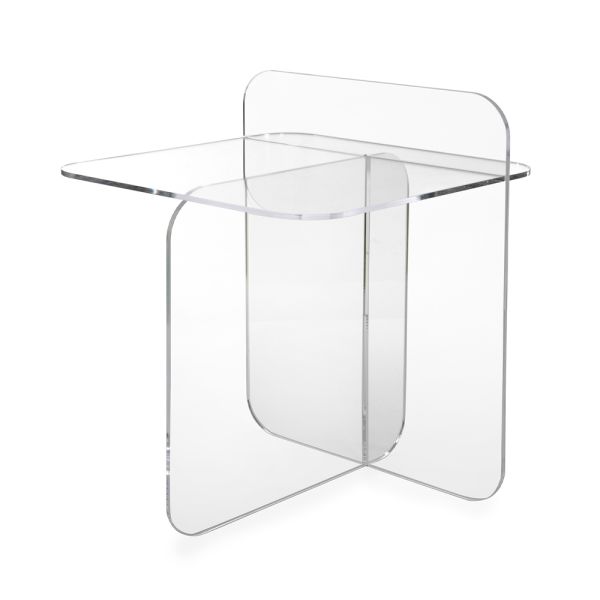 Moderner wohnzimmer-couchtisch aus plexiglas, hergestellt in italien – ariel